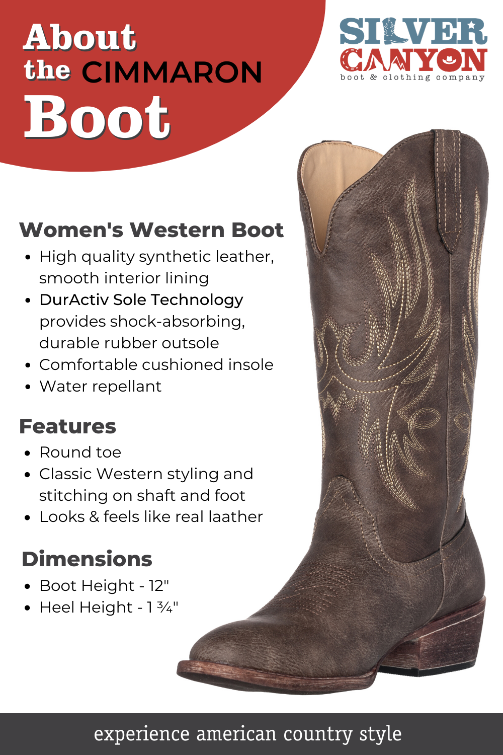 Women&#39;s Western Turquoise Cowboy Boot Cimmaron Country Round Toe by Silver Canyon