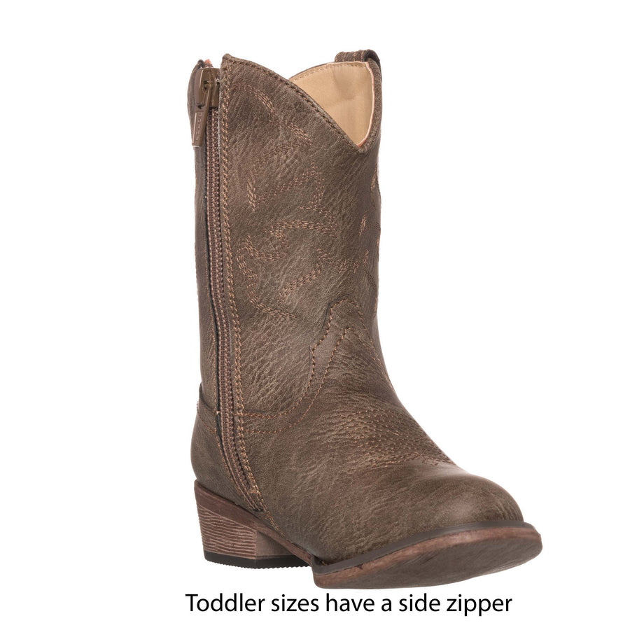 Children Western Kids Cowboy Boot | Toddler Monterey Brown for Boys and Girls by Silver Canyon