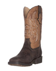 Children Western Kids Cowboy Boot | Austin Brown Square Toe for Boys and Girls by Silver Canyon