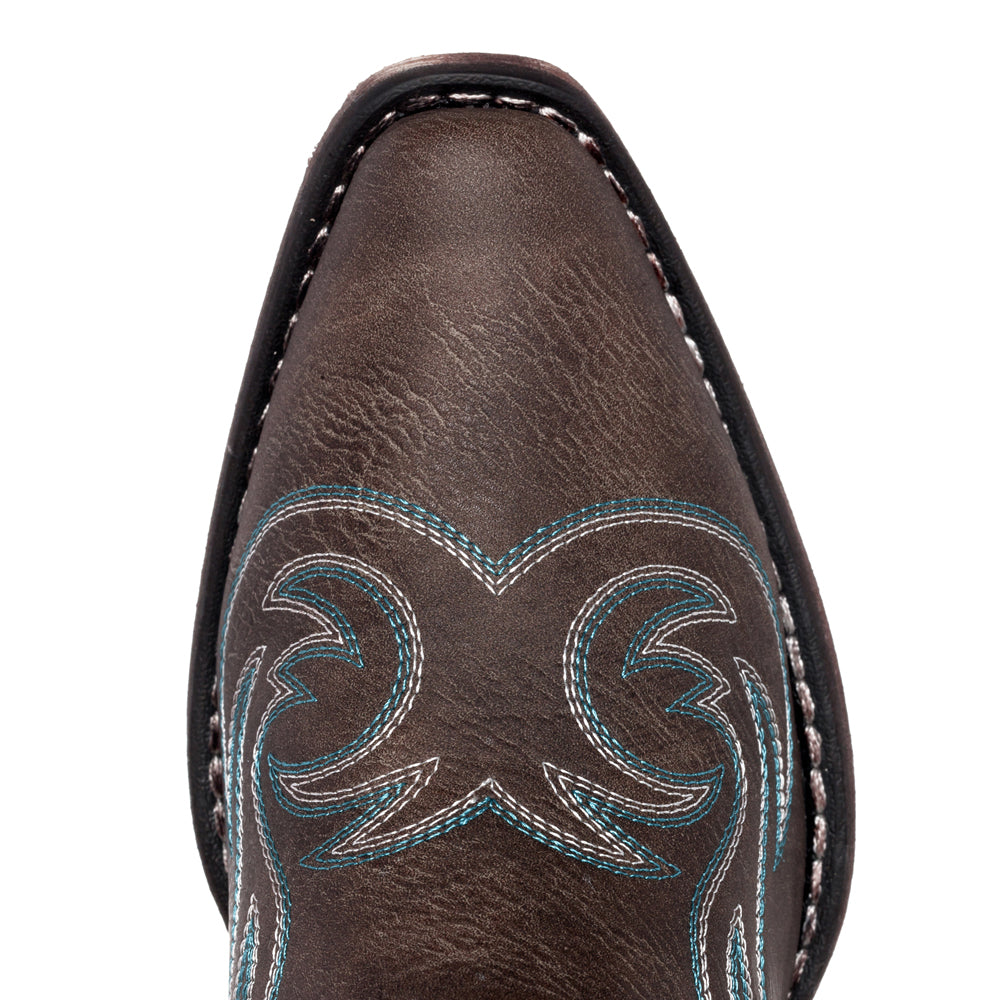 Women&#39;s Western Cowgirl Cowboy Boot | Brown Reno Square Snip Toe by Silver Canyon