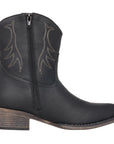 Womens Western Short Cowgirl Cowboy Boot Black Madison Round Toe by Silver Canyon
