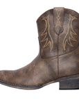 Womens Western Short Cowgirl Cowboy Boot Brown Madison Round Toe by Silver Canyon