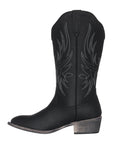Women's Western Cowgirl Cowboy Boot | Black Cimmaron Round Toe by Silver Canyon