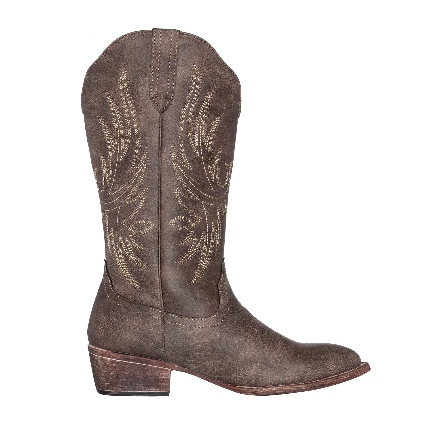 Women&#39;s Western Cowgirl Cowboy Boot | Brown Cimmaron Round Toe by Silver Canyon