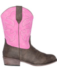 Children Western Kids Cowboy Boot | Monterey Pink Brown for Girls by Silver Canyon