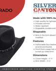 Men’s Wool Cowboy Hat Silverado Shapeable Western Felt Hats by Silver Canyon