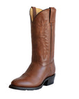 Mens Western Leather Cowboy Boots, Duke Heritage Round Toe by Silver Canyon, Chestnut