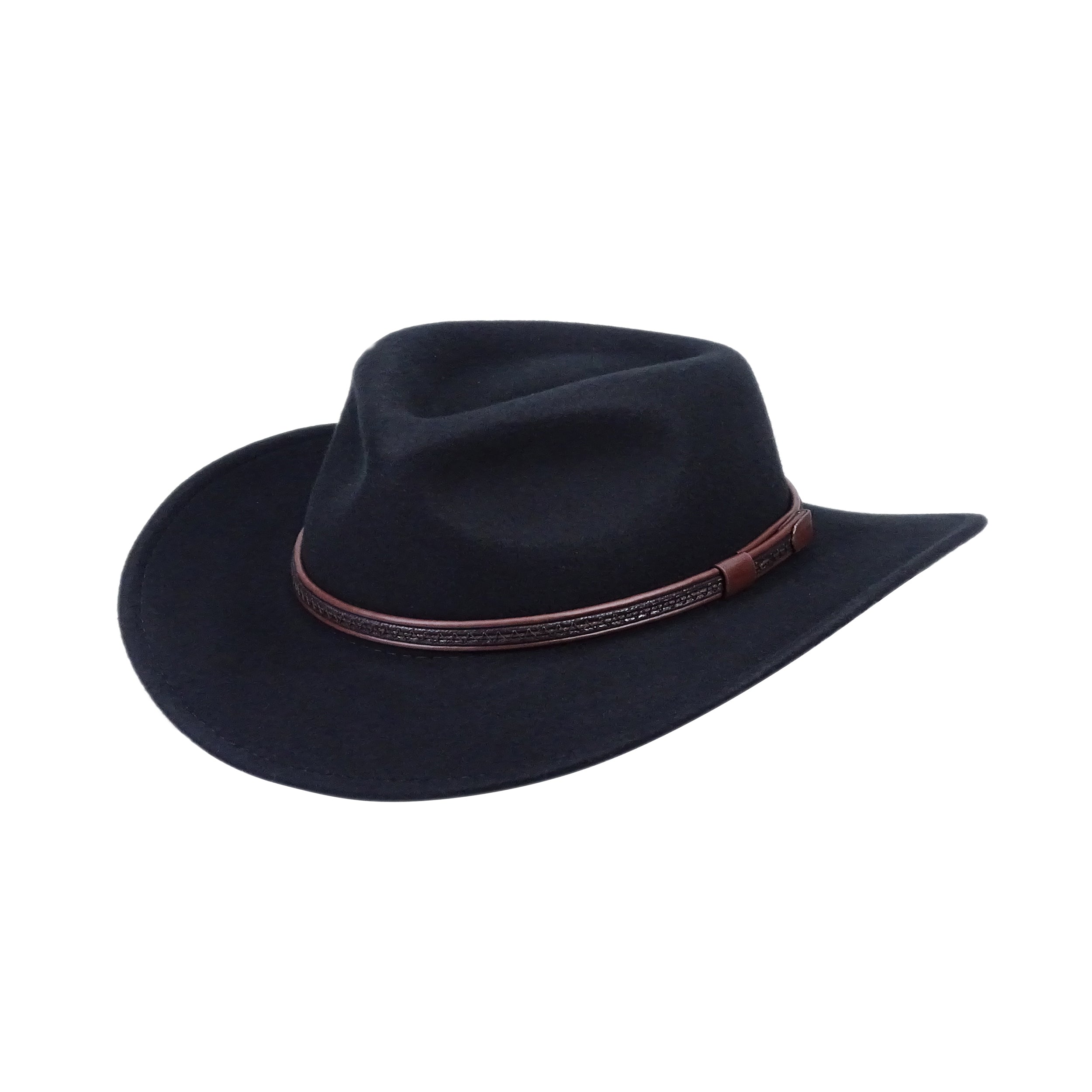 Silver Canyon Men’s Vail Wool Felt Water Repellent Crushable Outback Western Hat