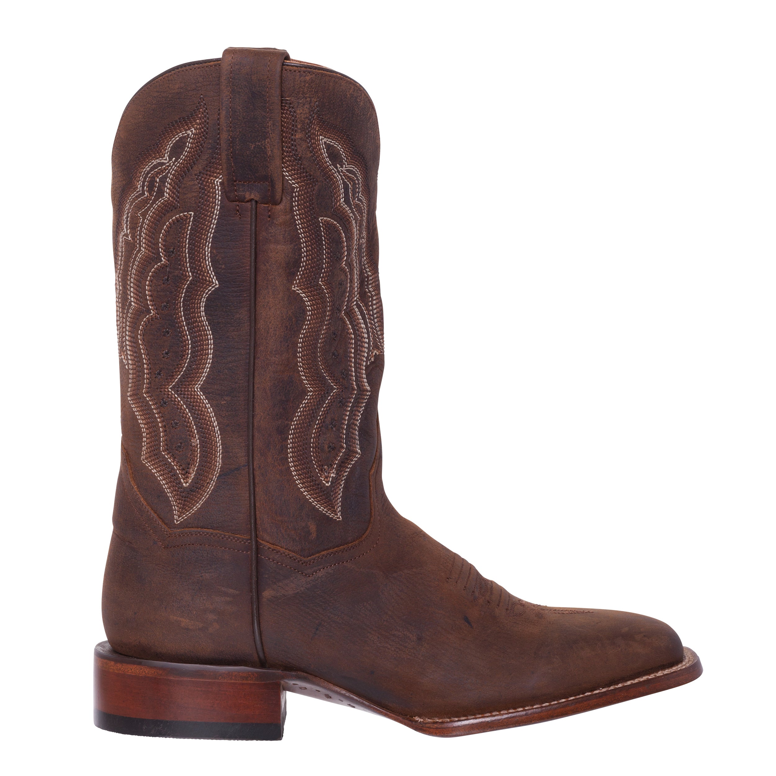 Silver Canyon Womens Stampede Distressed Brown Square Toe Western Roper Cowboy Boot