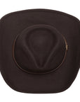 Men’s Outback Wool Cowboy Hat |Dakota Brown Shapeable Western Felt by Silver Canyon