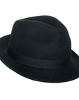 Men’s Wool Fedora Hat | York Black Crushable Snap Brim Wool Felt by Silver Canyon