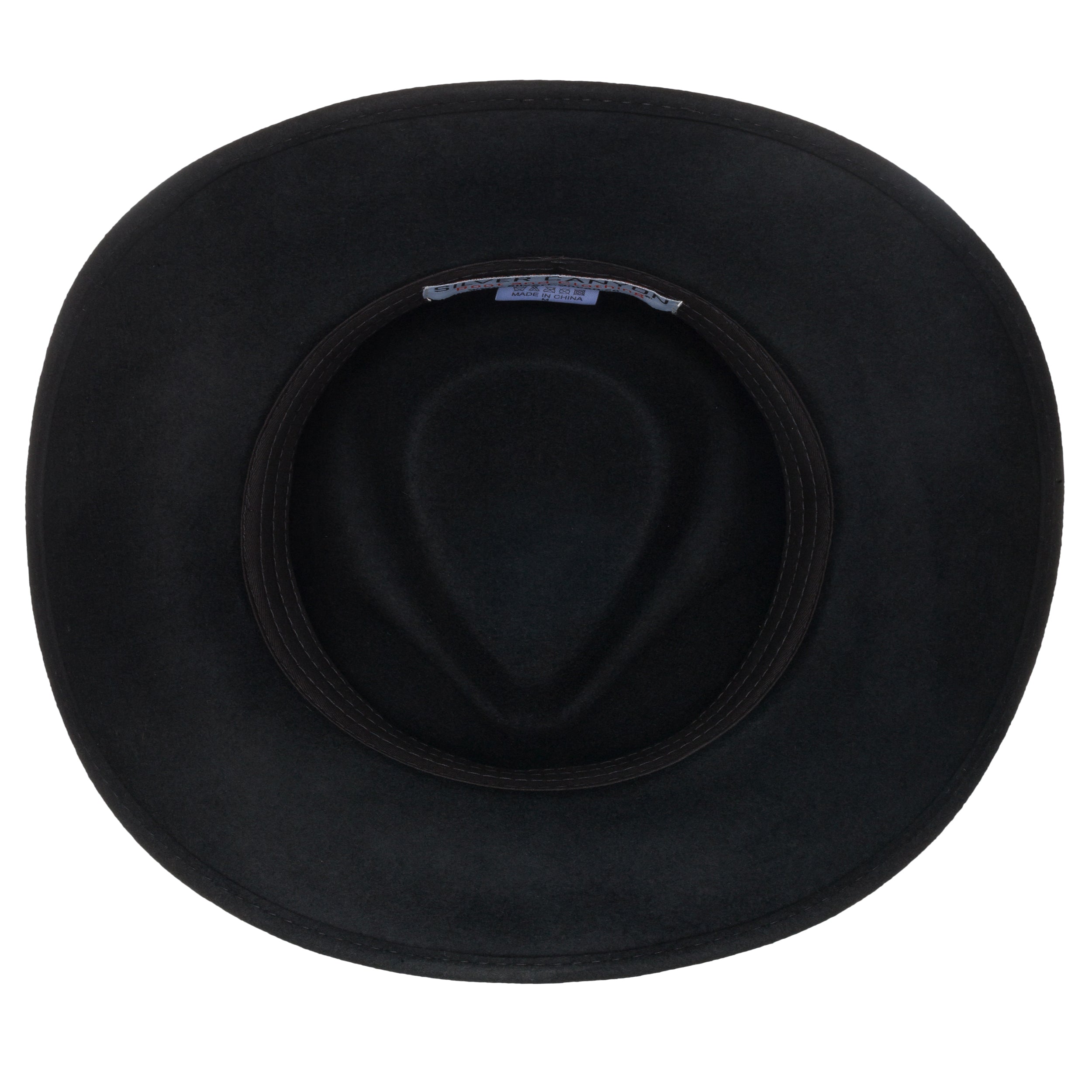 Men’s Outback Wool Cowboy Hat |Montana Black Crushable Western Felt By Silver Canyon