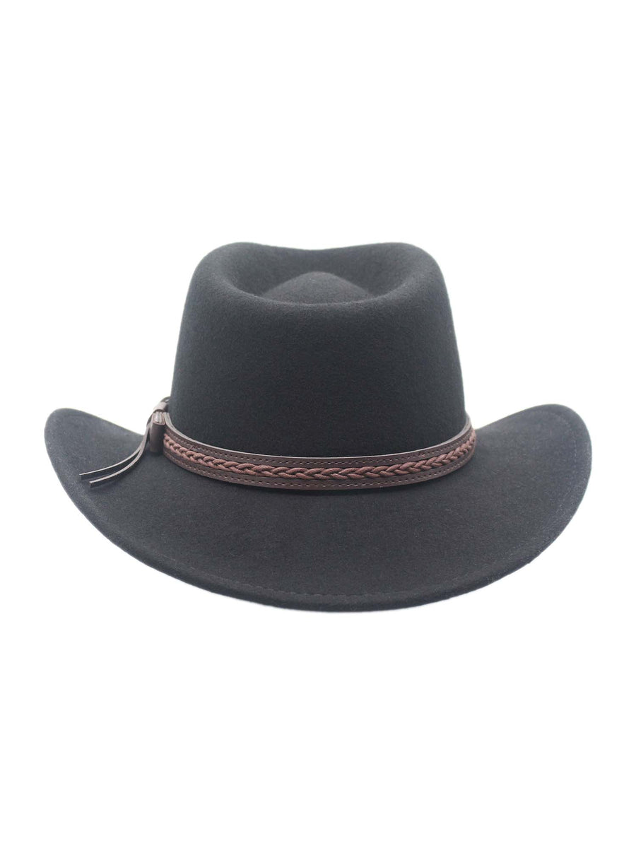 Sturgis Crushable Wool Felt Outback Western Style Cowboy Hat by Silver Canyon