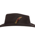 Men’s Outback Wool Cowboy Hat |Montana Brown Crushable Western Felt By Silver Canyon