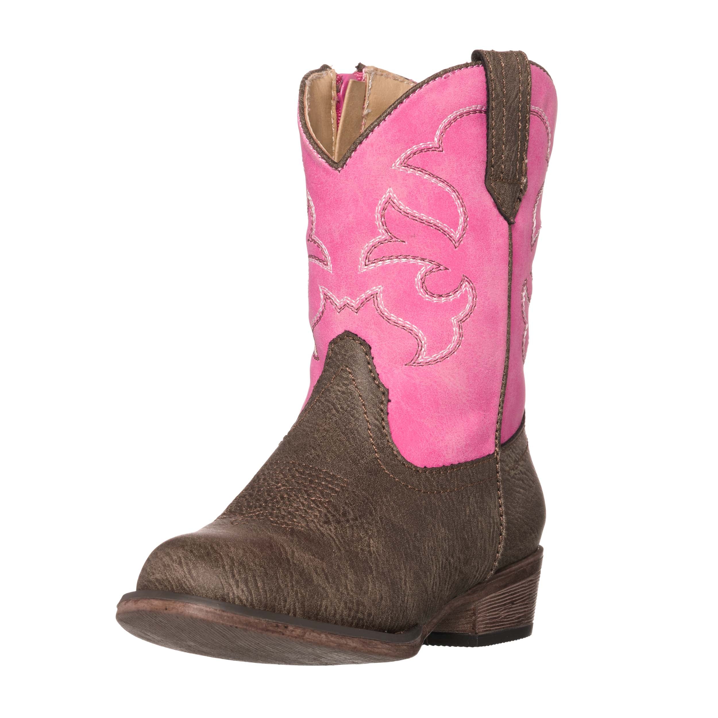 Children Western Kids Cowboy Boot | Toddler Monterey Pink Brown for Girls by Silver Canyon