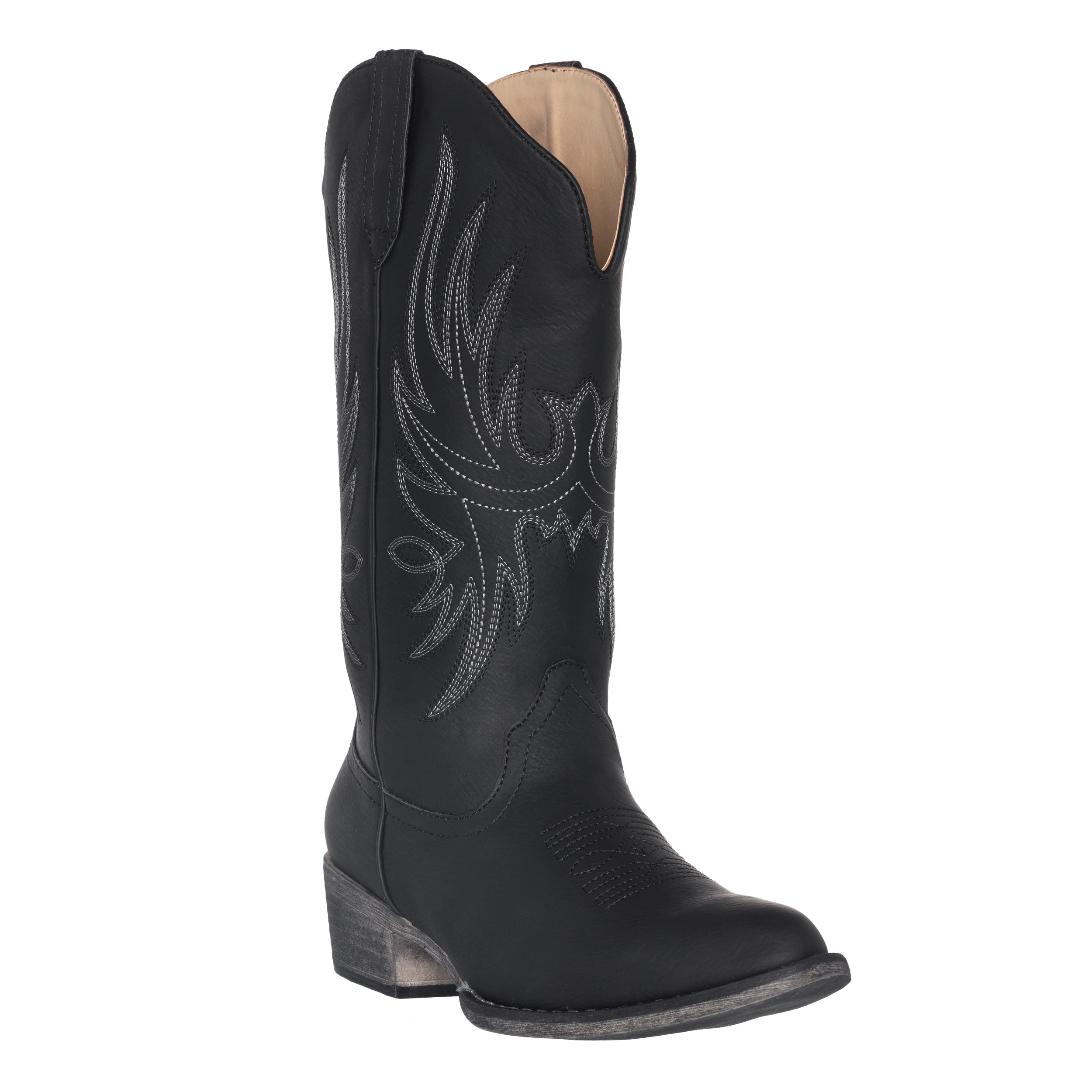 Women&#39;s Western Cowgirl Cowboy Boot | Black Dallas Pointed Toe by Silver Canyon