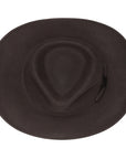Men’s Indiana Outback Fedora Hat |Brown Crushable Wool Felt by Silver Canyon
