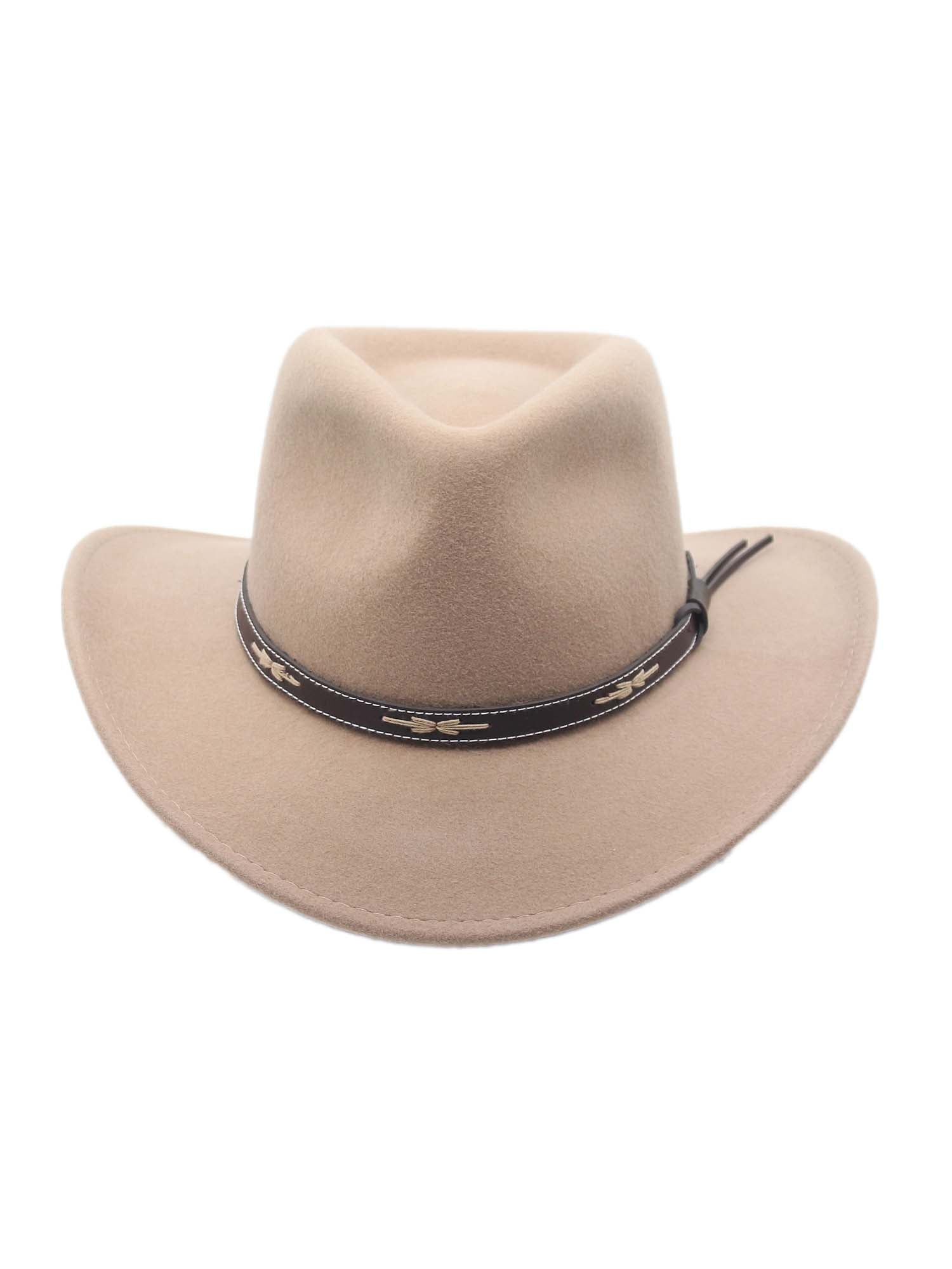 Santa Fe Crushable Wool Felt Outback Western Style Cowboy Hat by Silver Canyon