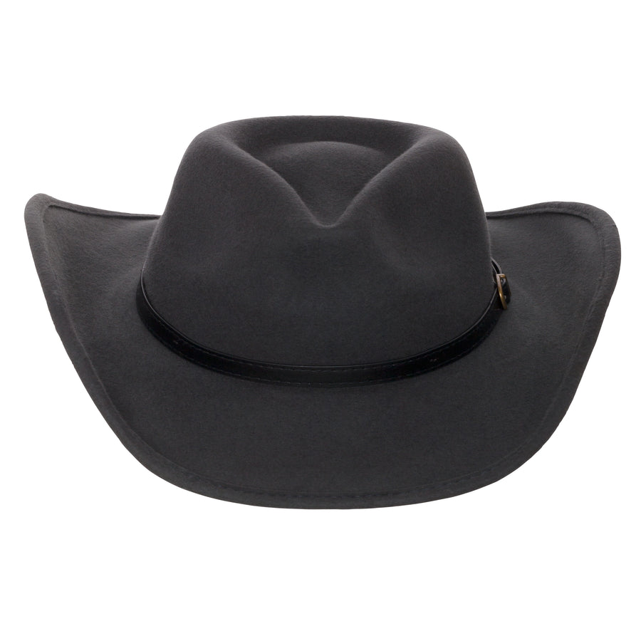 Men’s Outback Wool Cowboy Hat |Dakota Gray Shapeable Western Felt by Silver Canyon