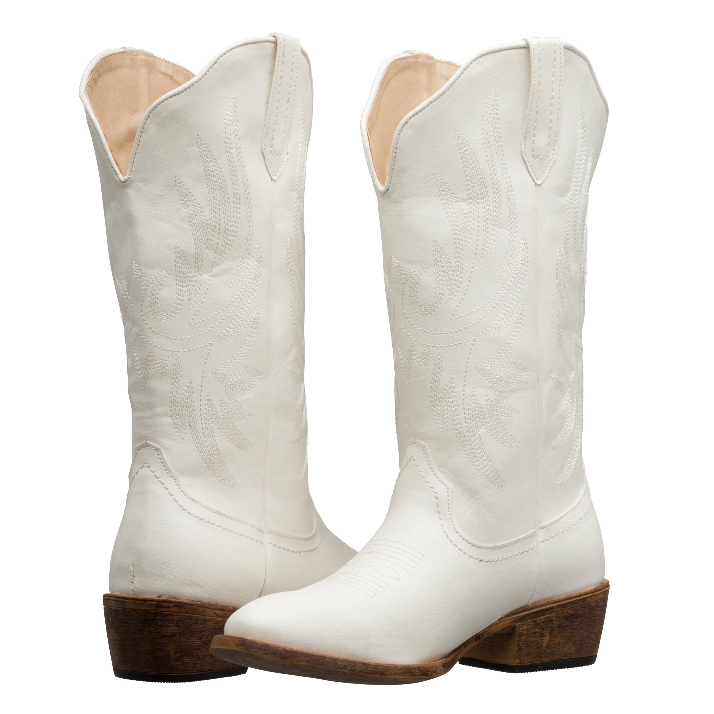 Women&#39;s Western White Cowboy Boot Cimmaron Country Round Toe by Silver Canyon