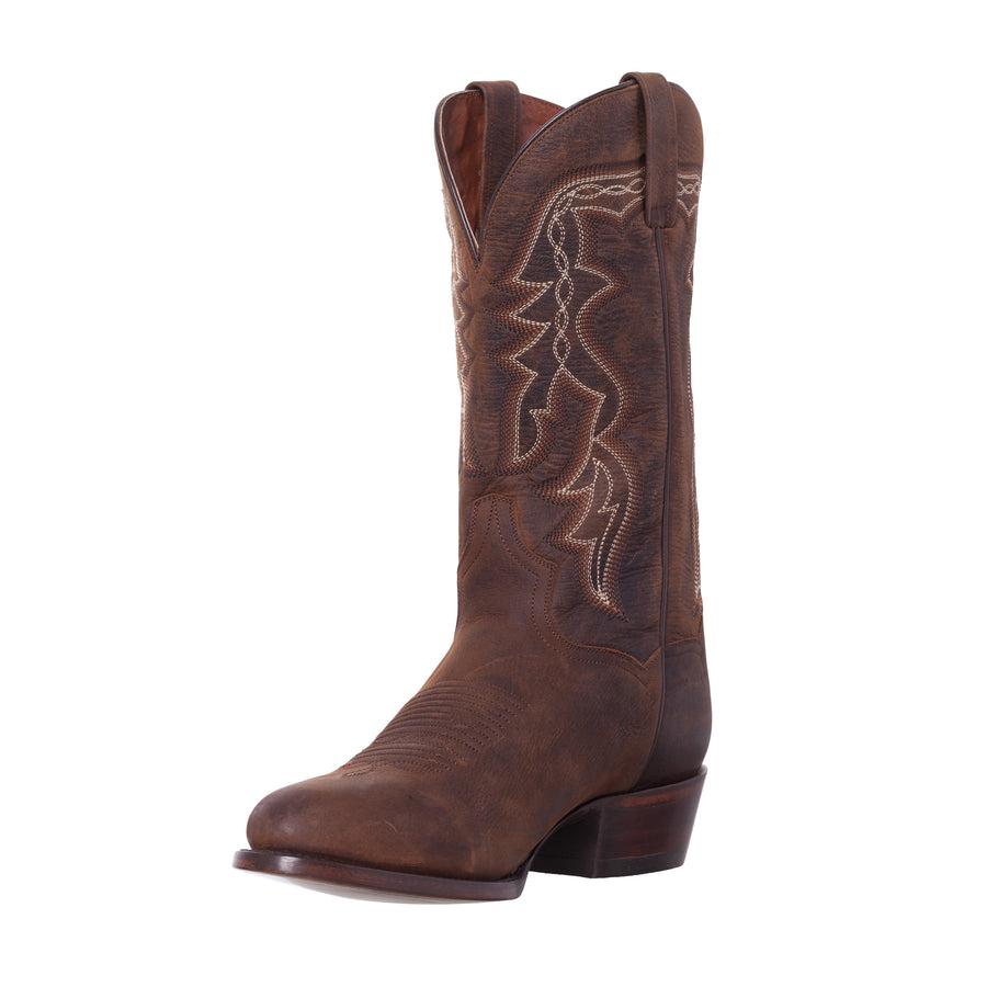 Silver Canyon Mens Renegade Distressed Brown R Toe Western Cowboy Boot