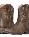 Womens Western Short Cowgirl Cowboy Boot Brown Madison Round Toe by Silver Canyon