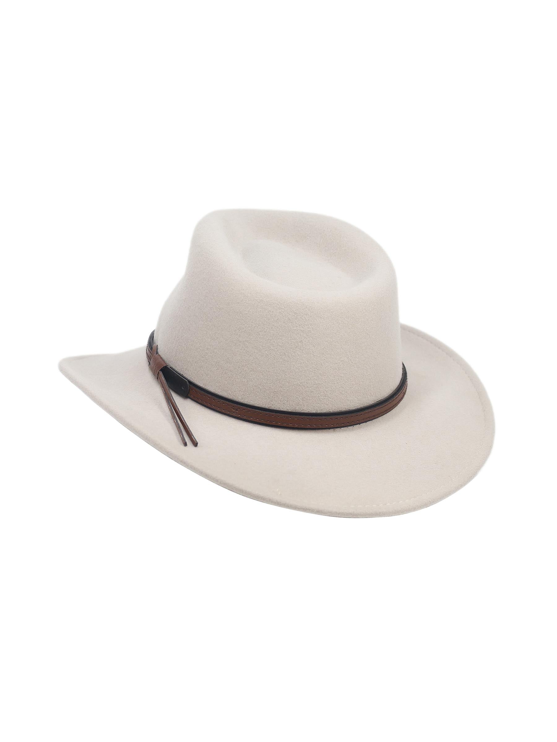 Silver Canyon Men&#39;s Denver Crushable Wool Felt Western Style Cowboy Hat - Silver Belly