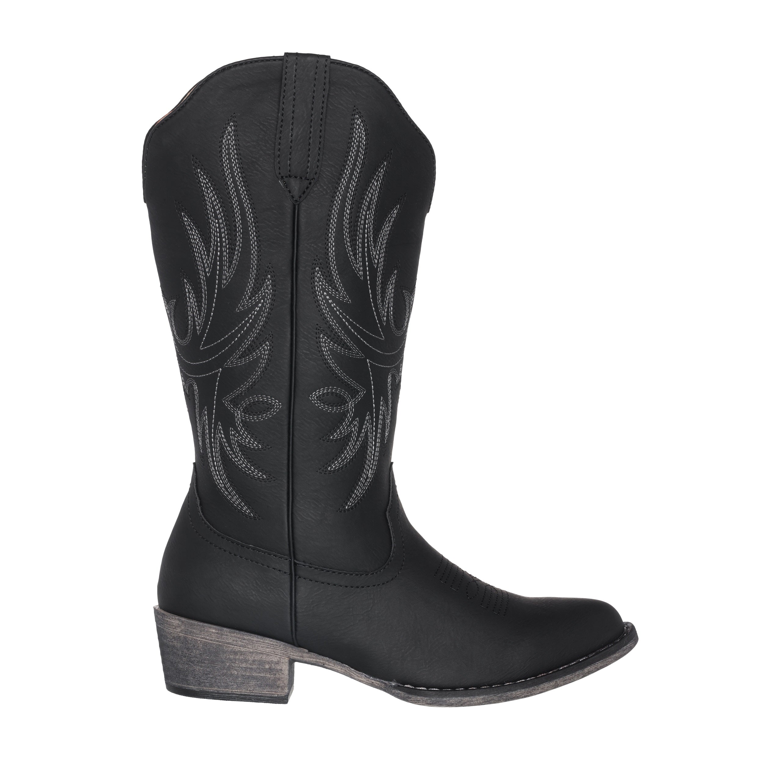 Women&#39;s Western Cowgirl Cowboy Boot | Black Dallas Pointed Toe by Silver Canyon