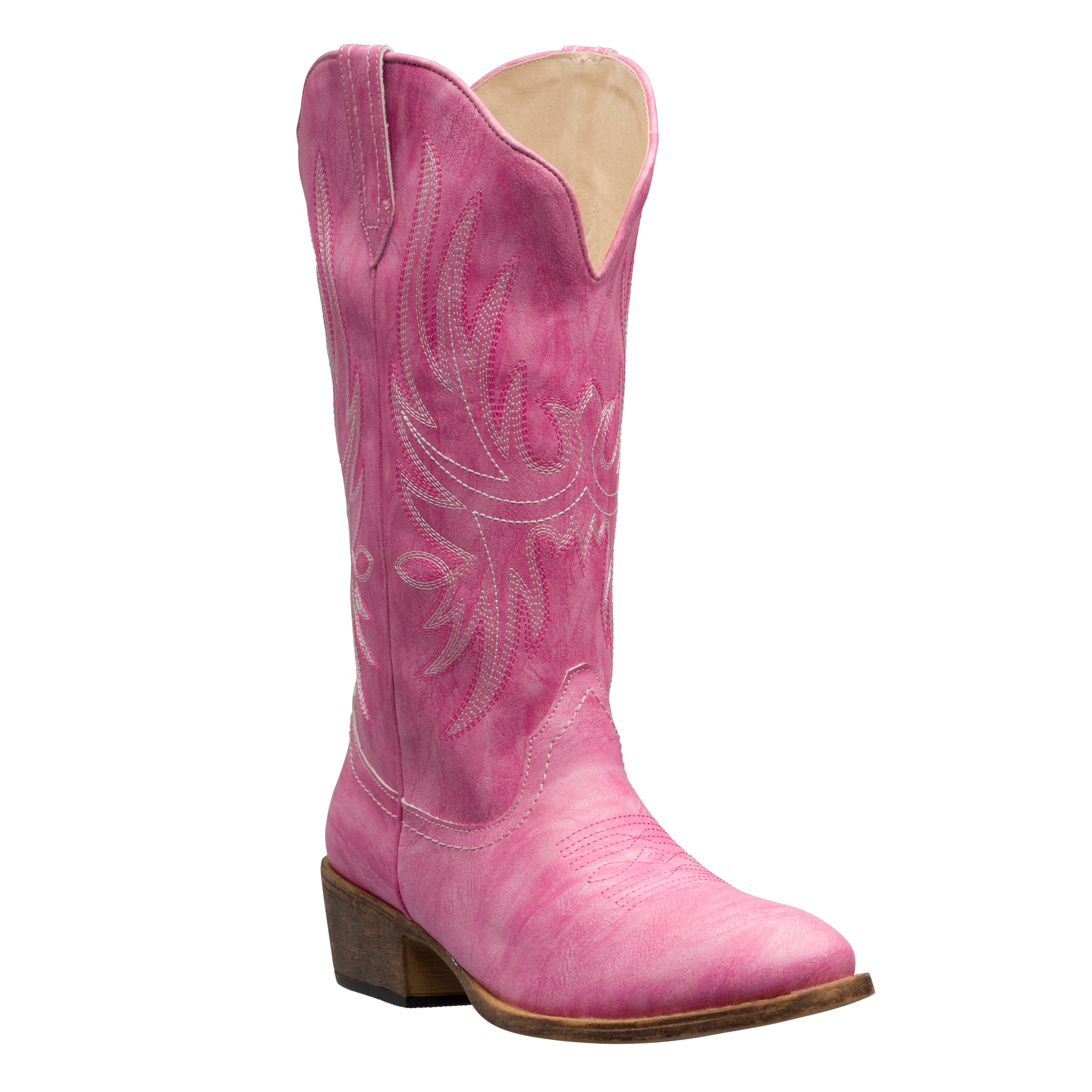 Women&#39;s Western Pink Cowboy Boot Cimmaron Country Round Toe by Silver Canyon