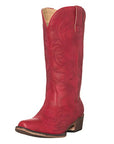 Women's Western Cowgirl Cowboy Boot | Red Reno Square Snip Toe